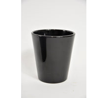 Conical (orchid) vase black gloss 15cm series 441