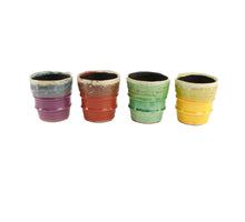 Planter ceramic Ø11x11.5cm 4 colours Assorted