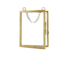 Photo frame dried flowers metal 16x21.5x1.5cm Antique gold