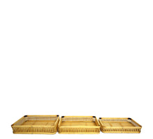 S/3 Tray bamboo 51.5x36.5x10cm Natural