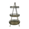 Etagiere metal 39x28x69cm Antique gold grey-wash