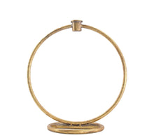 Dinner candle holder metal 28x16x30.5cm Gold white-washed