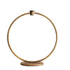 Dinnercandle holder metal 38x16x39.5cm Gold white-washed