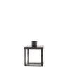 Dinner candle holder glass ''Showcase'' 7.5x7.5x11cm Black