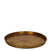Tray metal Ø57x4.2cm Gold whitewashed