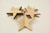 Bundle of 8 wooden stars 9.5cm natural