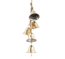 Bell metal 12x12x71cm Gold white-washed