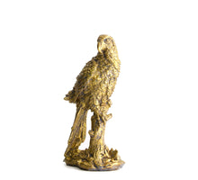 Bird polyresin 11x7.5x20cm Gold
