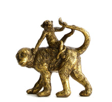 Monkey polyresin 15.5x6.5x14.5cm Gold