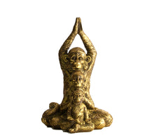 Monkey polyresin 13x14.5x20.5cm Gold