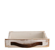 Drawer wood 19x10x4cm Antique White-wash