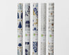 Roll of wrapping paper, 5 assorted blue/white, 200x70cm
