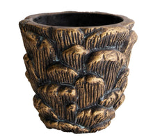 Planter cement Ø18.5x17.5cm Bronze