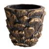 Cement planter Ø18.5x17.5cm Bronze