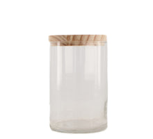 Vase glass with lid Ø10.2x16.2cm Natural