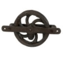 Hanger pulley iron 20x12x3.1cm Brown