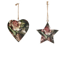 Hanger heart/star metal 10x10cm Mixed