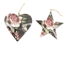 Hanger heart/star metal 15x15cm Mixed