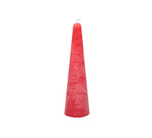 pc. 1 cone candle frosted 14 hrs. Red 41x150mm