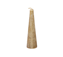 pc. 1 cone candle metallic 14 hrs. Gold 41x150mm