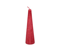 pc. 1 cone candle metallic 46 hrs. Red 60x250mm