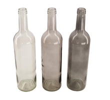 Bottle glass Ø7.5x30cm Mixed gray Mix
