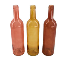 Bottle glass Ø7.5x30cm Mixed brown Mix