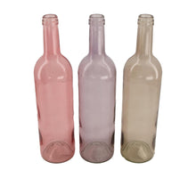 Bottle glass Ø7.5x30cm Pink mix