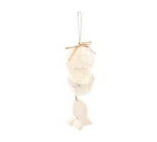 Hanger capiz nature with wood 9x0.5x28cm Natural