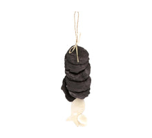 Hanger capiz nature with wood 9x0.5x28cm Black