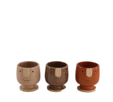 Planter face ceramic 8.1x7.8x8.2cm Mixed