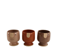 Planter face ceramic 11,3x11x11.8cm Mixed