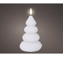 LED kaars wax steady binnen wit/warm wit D9 H13,5cm