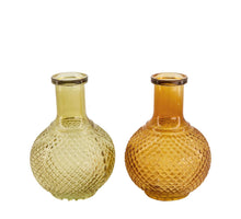 Vase glass Ø10x15.5cm Yellow mix
