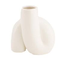 Vase porcelain 10.3x6.5x11.5cm White