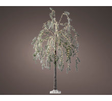 Boom hangend snowy op stam groen/warm wit 70x150cm 360LED