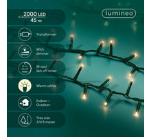 LED compact lights steady buiten groen/warm wit L.4500cm