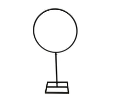 Ring metal on stand 37x15x80cm Black