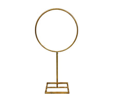 Ring metal on stand 37x15x80cm Gold white-washed