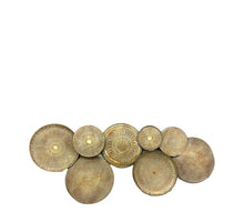 Wall art circles metal 118x4.5x52cm Gold white-washed
