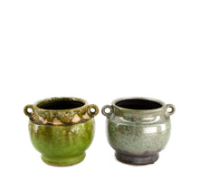 Planter ceramic 17x15.5x13cm Green mix