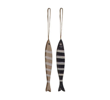 Fish wood with hanger 29x1.2x5cm Mixed
