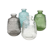 Fles glas ''Werner'' 4 assortie D7,5 H11 cm