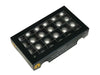 w/b. 24 glassballs/cap silver mat 25 mm