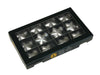 w/b. 12 glass stars/cap silver matt 40 mm