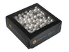 w/b. 144 glassballs/wire silver matt 20 mm