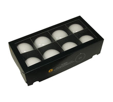 w/b. 8 glassballs/cap white opal 80 mm
