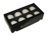w/b. 8 glass balls/cap white opal 80 mm
