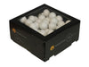 w/b. 72 glass balls/wire white opal 30 mm