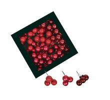 w/b. 144 glassballs/wire christmas red 20 mm